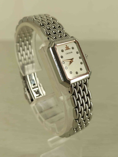 セイコー SEIKO CREDOR ダイヤインデックス  クォーツ腕時計 レディース